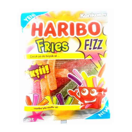 Haribo Halal Fizzy Fries 24x80g