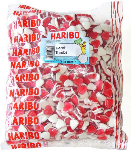 Wholesale Haribo Heart Throbs | 3KG Bulk Bag