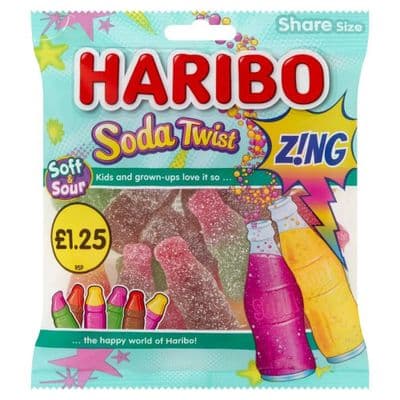 Haribo Soda Twist Zing 12x140g PMP £1.25