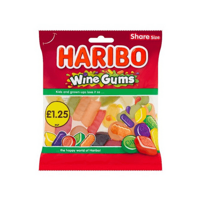 Haribo Wine Gums 12X140g PMP £1.25