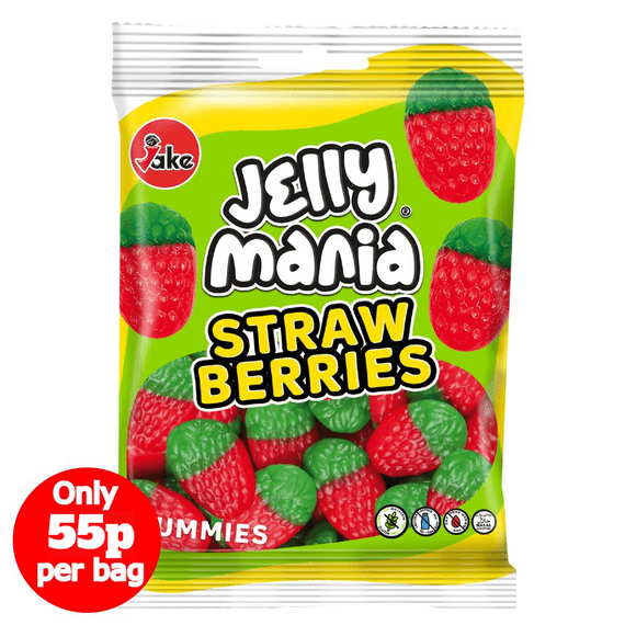 JAKE STRAWBERRIES 100g PRE PACK BAGS x18