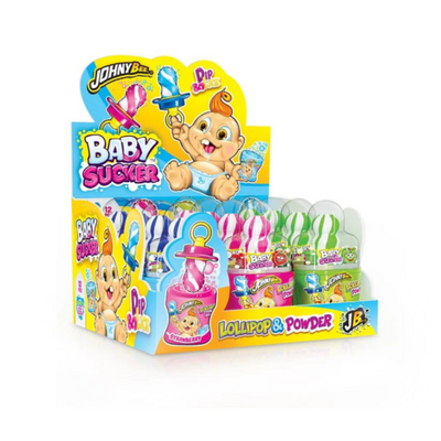 JOHNY BEE BABY SUCKER LOLLIPOP & POWDER 12 X 32G