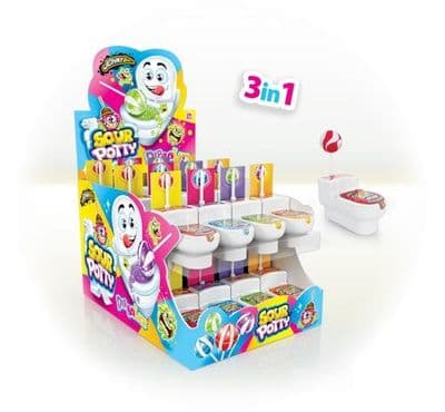 JOHNY BEE SOUR POTTY LOLLY & CANDY POWDER x 24