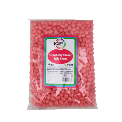 Kandy King Strawberry Single Colour Jelly Beans 1kg