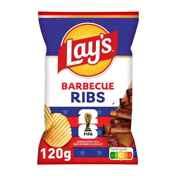 Lays BBQ Ribs Crisps 24x120g