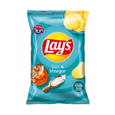 Lays Salt and Vinegar Crisps 9x150g