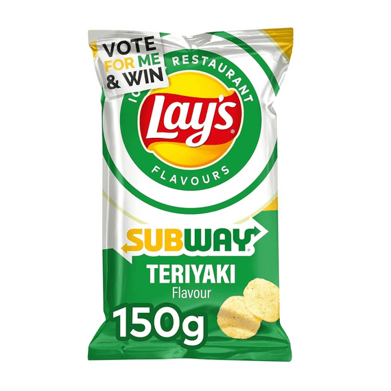 Lays Subway Crisps: Teriyaki Flavour Vegetarian Crisps Bulk