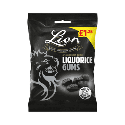 LION LIQUORICE GUMS PMP £1.25 12X130G