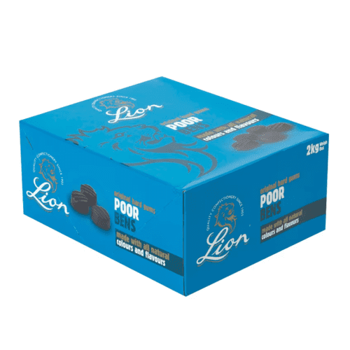 Lion Poor Bens liquorice sweets in a 2kg wholesale pack