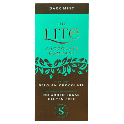 LITE BELGIAN DARK MINT CHOCOLATE BAR x12