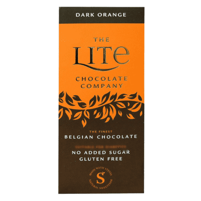 LITE BELGIAN DARK ORANGE CHOCOLATE BAR x12
