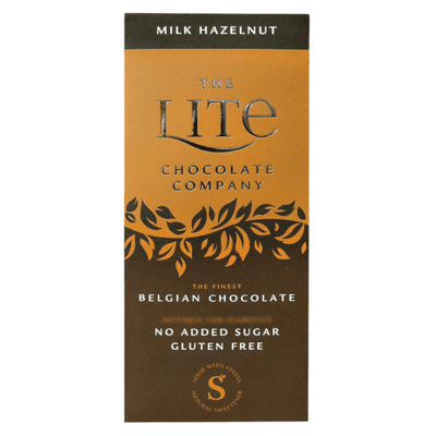 LITE BELGIAN HAZELNUT MILK CHOCOLATE BAR x12