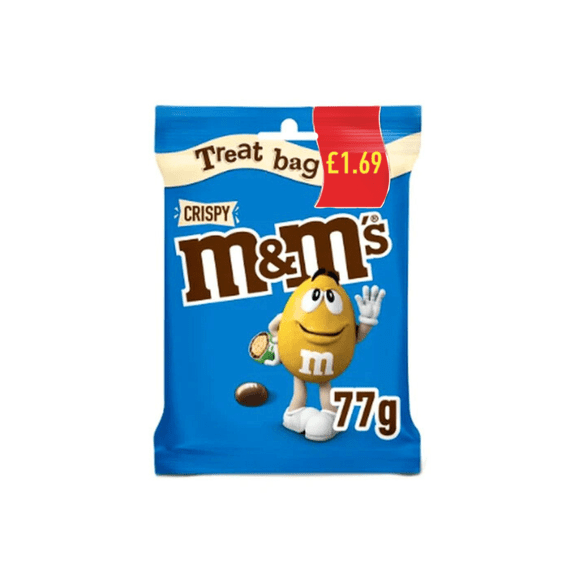 M&M Crispy Chocolate Bites Treat Bag £1.69 PMP 16x77g