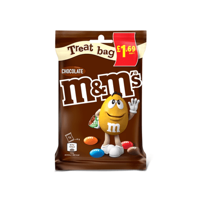 M&M Milk Chocolate Treat Bag £1.69 PMP 16x82g
