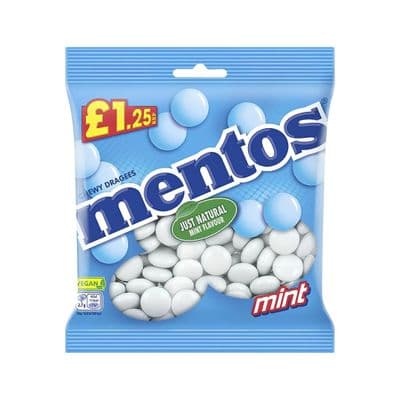 Mentos Mint Prepacks PMP £1.25 12x135g