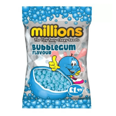 MILLIONS BUBBLEGUM BAGS £1.49 PMP 12X110G