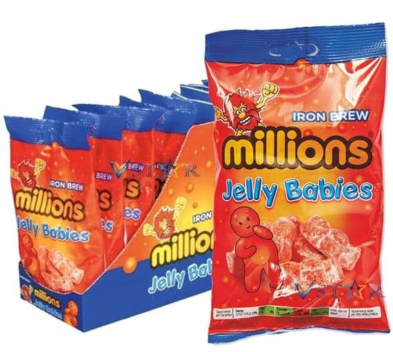 MILLIONS IRON BREW JELLY BABIES 10X200G