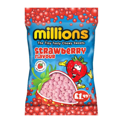 MILLIONS STRAWBERRY BAGS £1.49 PMP 12X110G