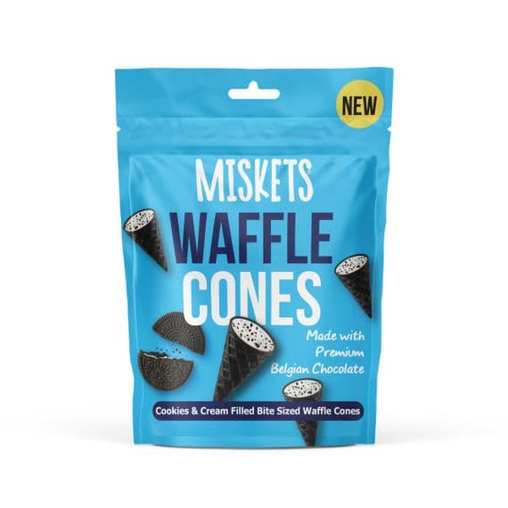 Miskets Cookies and Cream Cones 12x50G