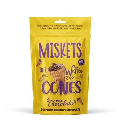 Miskets Milk Chocolate Mini Cones 12x70G