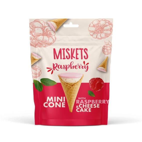 Miskets Raspberry and Cheesecake Cones 12x50G