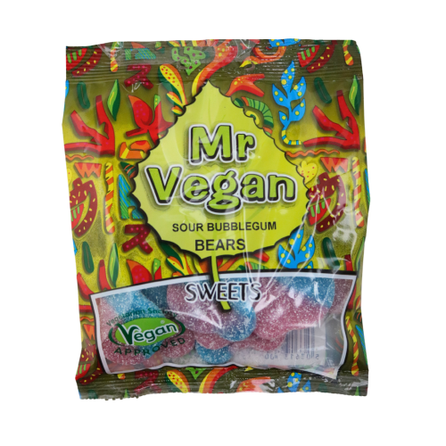 MR VEGAN SOUR BUBBLEGUM BEARS 12X120G