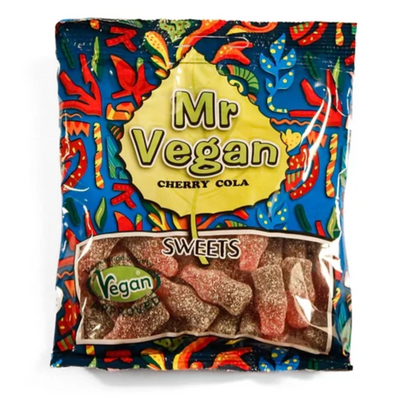 MR VEGAN SOUR CHERRY COLA BOTTLES 12X120G