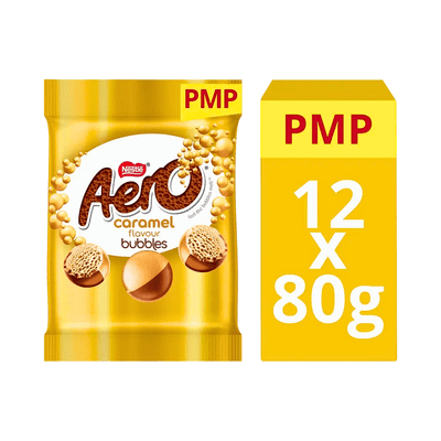 Nestle Aero Caramel Bubbles 12x80g PMP £1.65