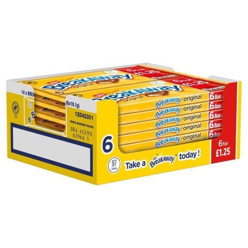 NESTLE BREAKAWAY MULTIPACK £1.25 PMP 14X6X19.1G
