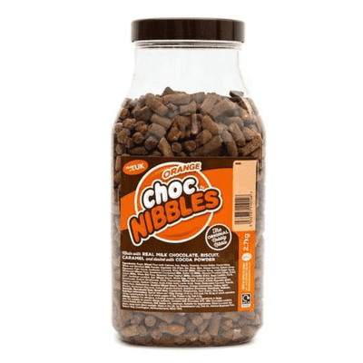 ORANGE CHOC NIBBLES 2.7KG  JAR