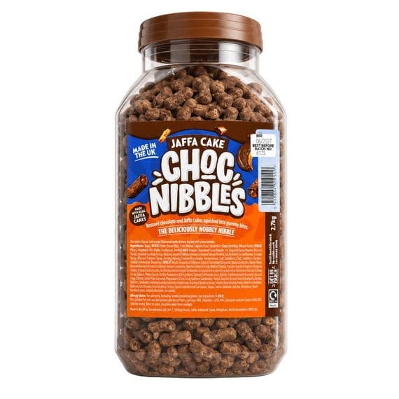 ORANGE CHOC NIBBLES 2.7KG  JAR