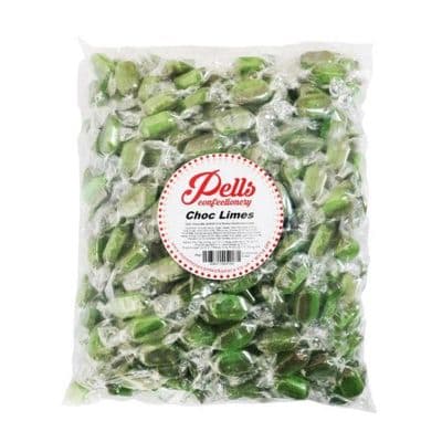 PELLS WRAPPED CHOC LIMES 3KG