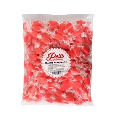 PELLS WRAPPED SHERBET STRAWBERRIES 3KG