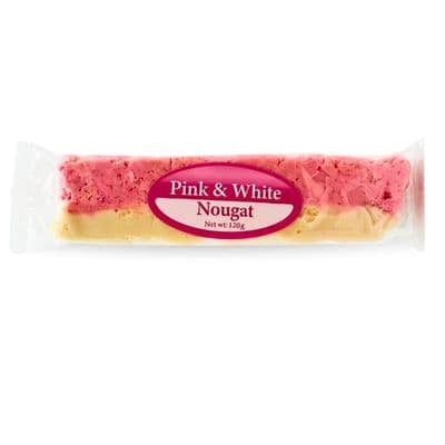 Pink and White Nougat Bar 24x120g
