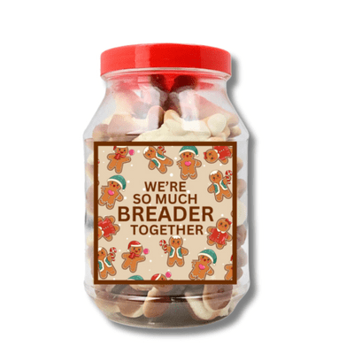 PUN GIFT CHRISTMAS JELLY GINGERBREAD MEN JAR 350G