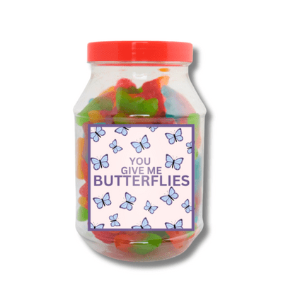 PUN GIFT VALENTINES BUTTERFLIES JAR 400G
