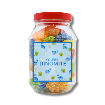 PUN GIFT VALENTINES VEGAN DINOSOUR JAR 400G