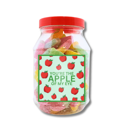 PUN GIFT VALENTINES VEGAN SOUR APPLE JAR 400G
