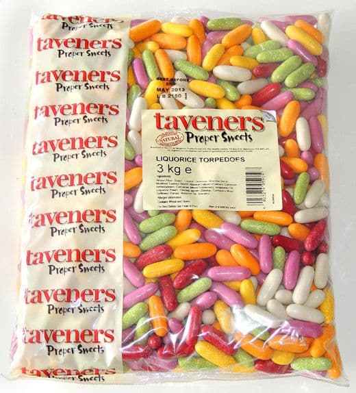 Q11 LIQUORICE TORPEDOES 3kg DISCONTINUED