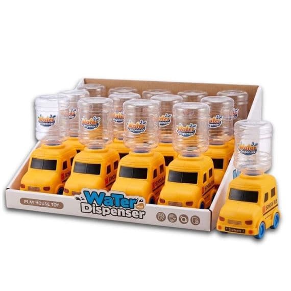 School Bus Mini Water Dispenser 10 Count Display