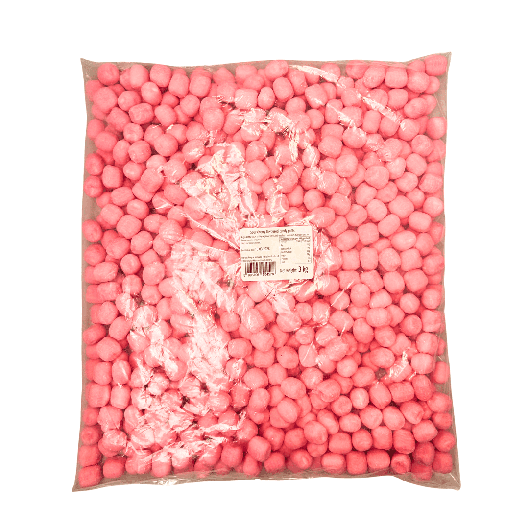 Sour Cherry Flavoured Candy Puffs 3kg