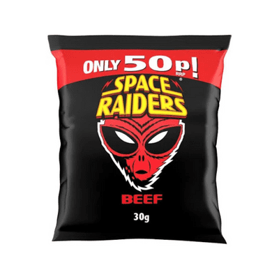 Space Raiders Beef Flavour Crisps 50p PMP 36x30g