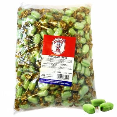STOCKLEYS CHOCOLATE FILLED LIMES 3KG