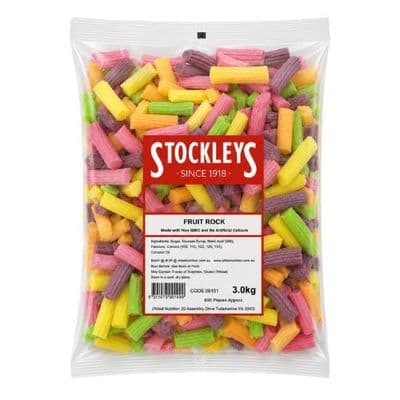 STOCKLEYS FRUIT ROCK STICK BAG 3KG