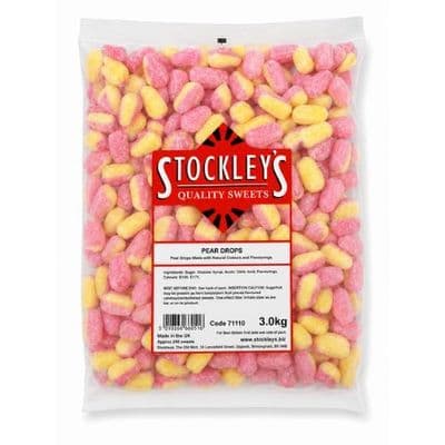STOCKLEYS LARGE PEAR DROPS POLY 3KG