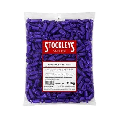 STOCKLEYS SUGAR FREE LIQUORICE TOFFEE 2KG