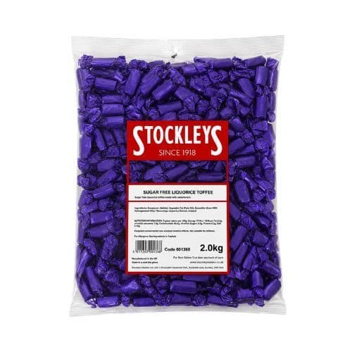 STOCKLEYS SUGAR FREE LIQUORICE TOFFEE 2KG