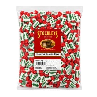 STOCKLEYS SUGAR FREE SPEARMINT CHEWS 2KG