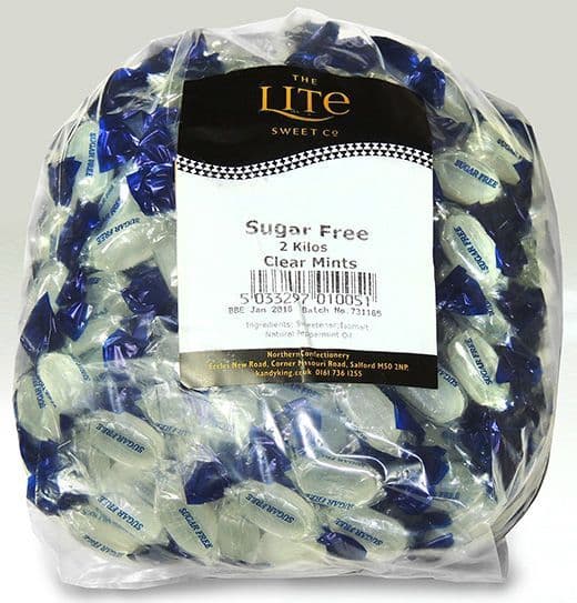 Mints Without Plastic Box SUGAR FREE CLEAR MINTS 2kg