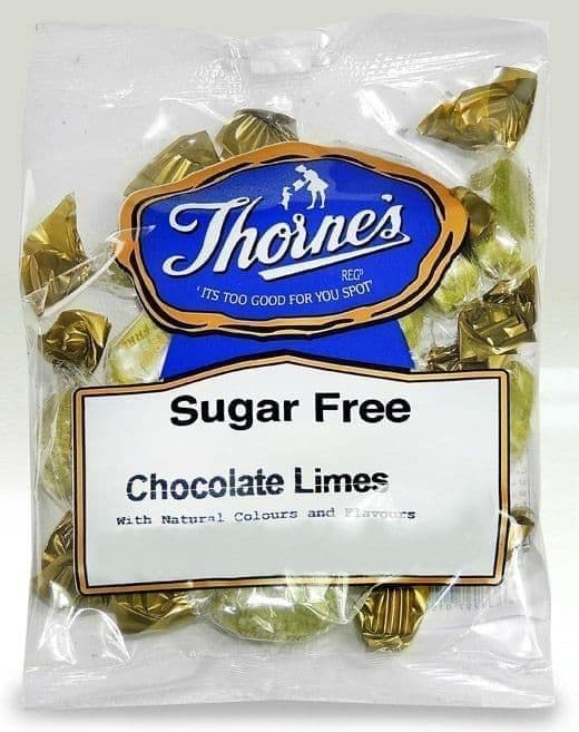 SUGAR FREE PREPACK CHOCOLATE LIMES 12x90G